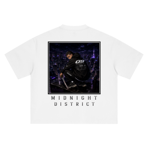 Boxy Oversized Manga Tee - White