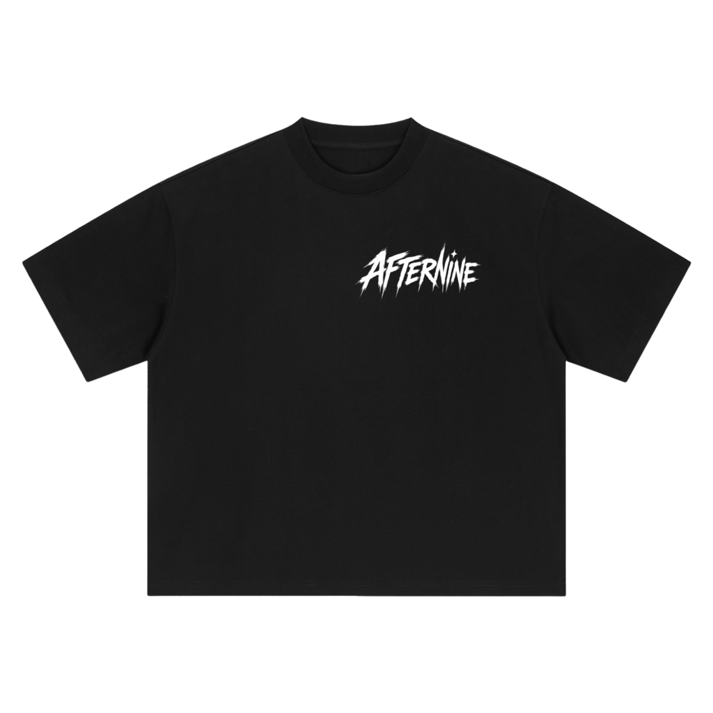 Boxy Oversized Manga Tee - Black
