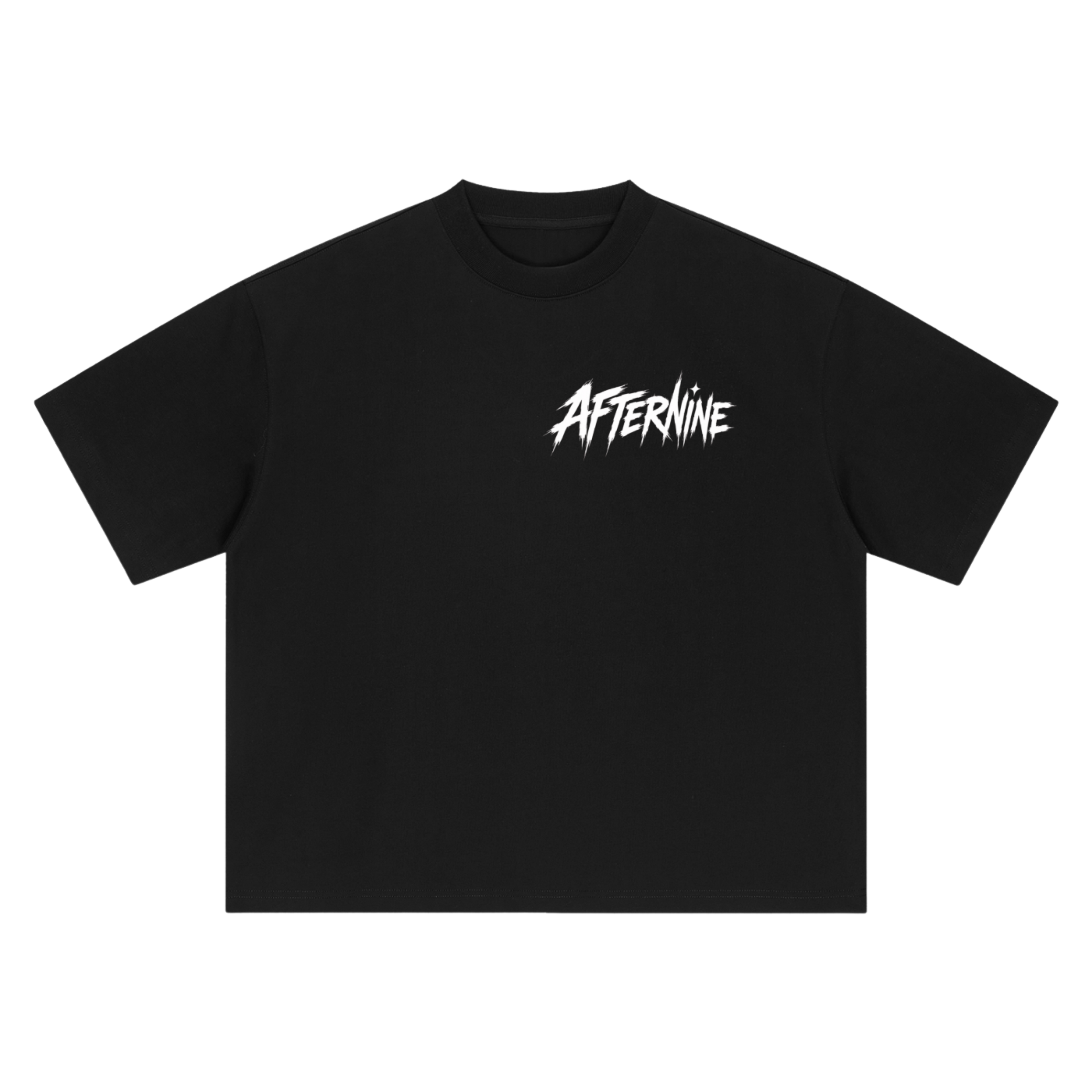 Boxy Oversized Manga Tee - Black